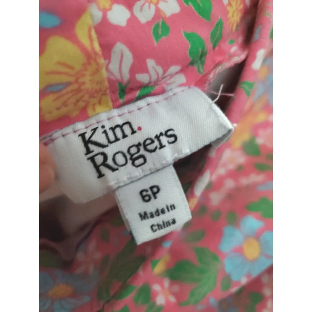 Kim Rogers‎ Skort Pink Floral Print Stretch Casual Summer Activewear 6P